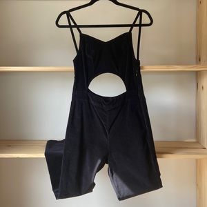 Topshop Moto Velour Cutout One-piece